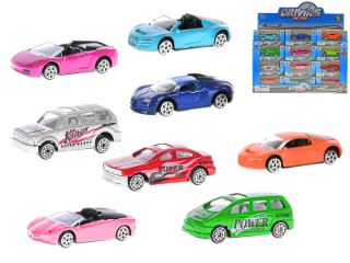 Obrázek z Auto sportovní 7,5cm kov 1:64 volný chod 8druhů v krabičce (36) 